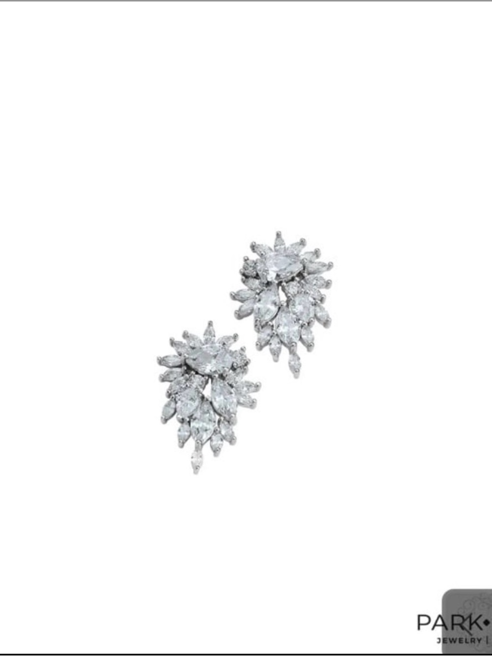 Park Lane Icicle Silver-Tone Crystal Cluster Earrings